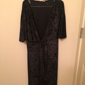 Black velvet dress